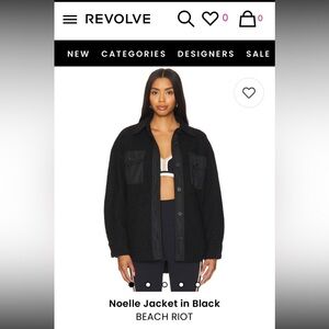 Revolve Clothing - Beach Riot Noelle Black Teddy Jacket